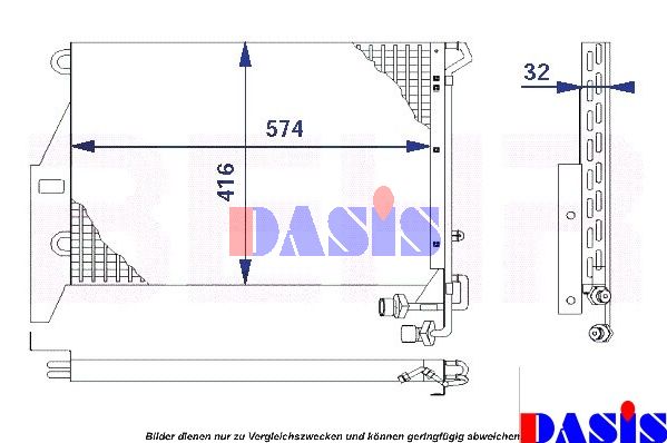 AKS DASIS Конденсатор, кондиционер 133210N